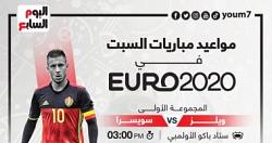 وقت مباريات اليوم 3 مواجهات قويه فى يورو 2021 ابرزها بلجيكا ضد vs vs روسيا