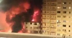 اندلع حريق في عقار على طريق المريوطية الدائري صورة فوتوغرافية
