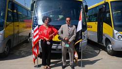 الولايات المتحدة تسلم 20 حافلة جديدة لشمال سيناء بقيمة 18 مليون دولار