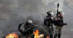 واصيب فلسطينيان برصاص الاحتلال غربي رام الله