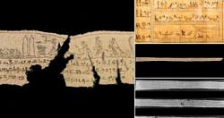 قطعه كتان فى نيوزيلندا من غلاف مومياء مصريه تكشف لغزا عمره 2300 عام