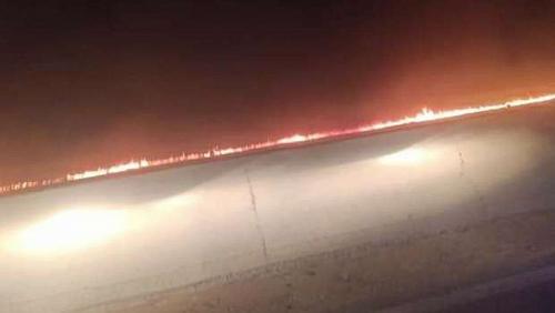 URGENT a huge fire in the regional road and pay 10 firefighters
