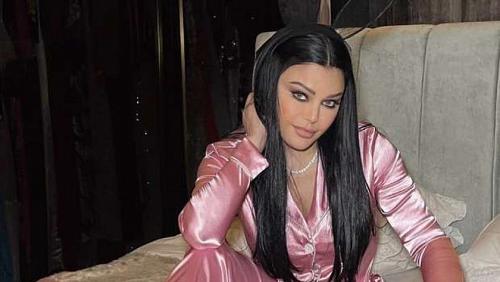 With a pajamas the latest look of Haifa Wehbe is a great interaction
