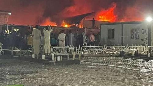 URGENT Health Dhi Qar Hospital Al Hussein accommodates 100 people and during the fire