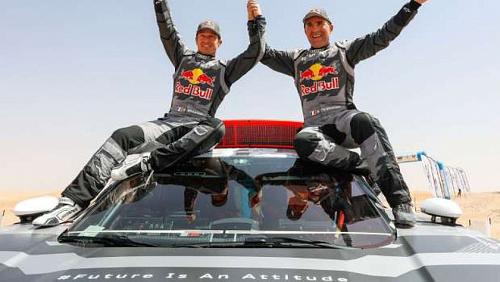 The first title in the desert RS Q Etron wins in Abu Dhabi Rally