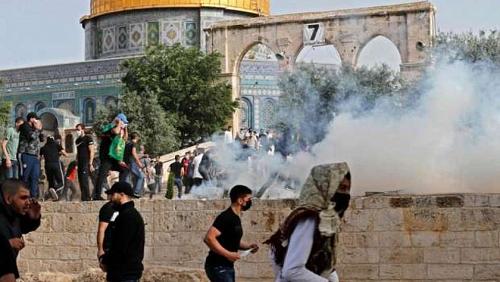 URGENT clashes between Palestinians and occupation forces within the AlAqsa Mosque