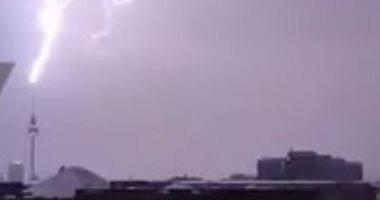 The moment hit the lightning shower of the German TV in Berlin