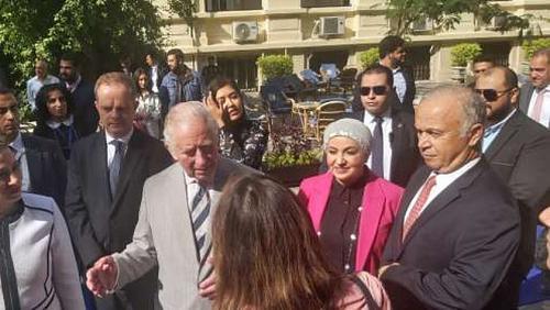 Harvesting the second day to visit Prince Charles a praise to the efforts of Egypt in supporting women