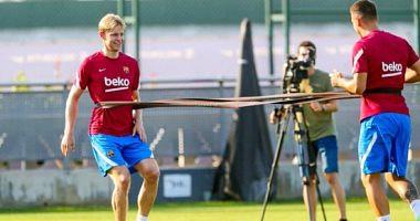 De Young returns to Barcelonas collective exercises before the face of Getafe