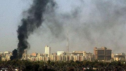A missile hit near the US Embassy in central Baghdad