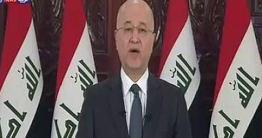 Iraqi president calls for an international dialogue takes into account the fight against terrorism and extremism