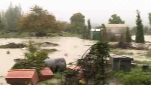 Hurricane Medecin hits southern Italy and drowns the streets staying homes
