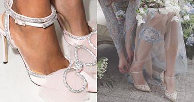 Lace and transparent or decorated with flowers 5 designs controlled fashion wedding shoes 2022