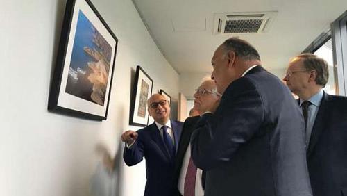 Shukri and European Foreign Representative opens images for Egyptian civilization