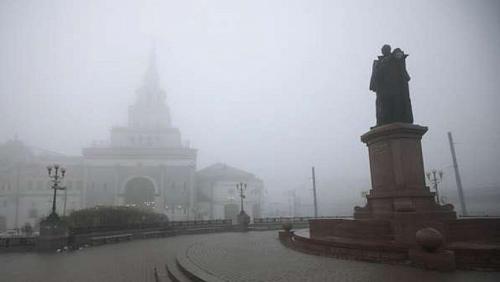 Cancel at Moscow airports due to thick fog video and images