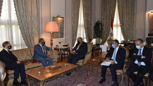 Sameh Shukri receives British Minister of State for the Middle East and North Africa