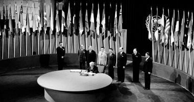 Today the signing of the Charter of the United Nations at San Francisco Conference