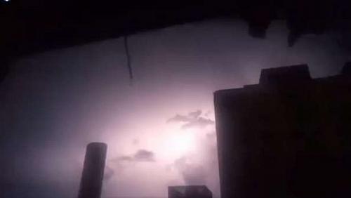 Videos for the fall of heavy rain and thunderstorm and lightning in some governorates