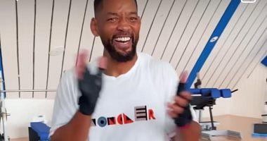 Dance and applause so return the star Will Smith for the gym after the picture of the rumen