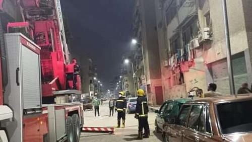 Fire in an apartment in Nasr City and civil protection paid by a fire