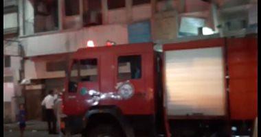 Fire residential apartment in Dokki Street and civil protection controlled video