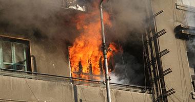 Extinguish a fire inside a property in Nasr City