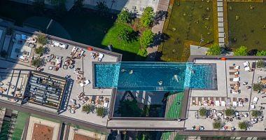 Amazing air pictures for the first swimming pool in the world in the British capital London
