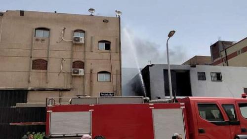 Urgent control of fire broke out the highest property in the area of Manial