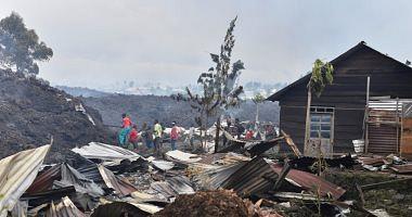 Photos of 13 people were killed and recorded more than 10 earthquakes after Thorny Volcano Goma