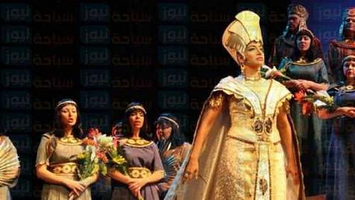 A player for Aida on the fountain theater on the occasion of 150 years on its birth