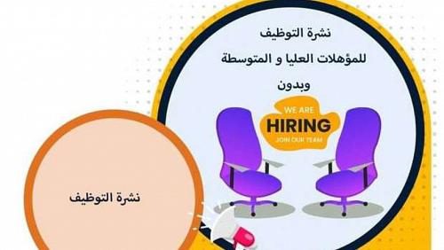 Salaries up to 9 thousand pounds jobs for young people from all qualifications in the governorates