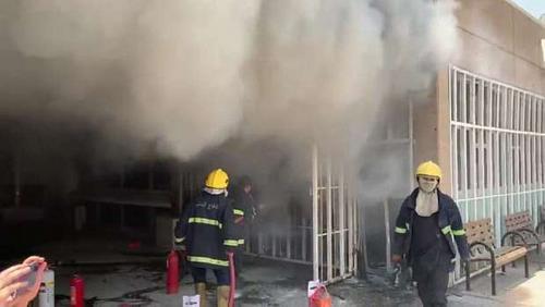 A fire broke out in a large gas storage store in central Iraq