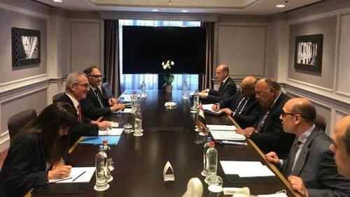 Shukri meets Malta and Slovenia foreign ministers on the sidelines of Brusselss visit
