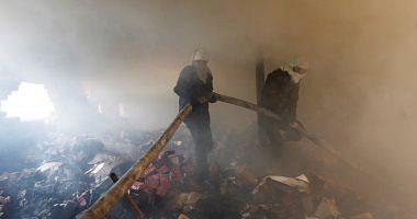 Control of fire inside the planted pesticide store in Mahalla Photos