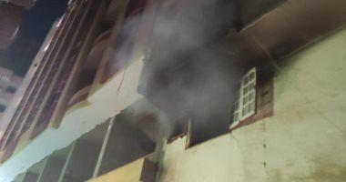Control of a fire in a residential apartment in Helwan without injuries