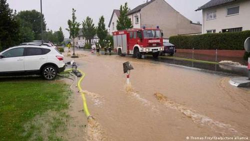 Storms rain and floods bad weather hits Germany