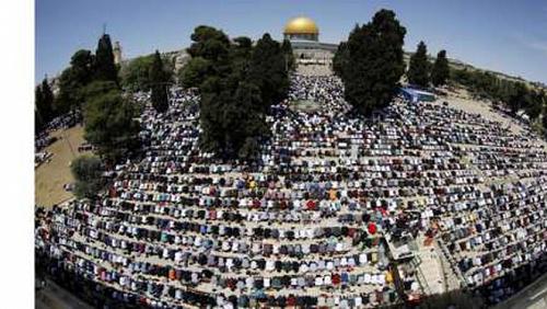 The date of Eid alAdha prayer in Palestine calls for the transportation of sacrifice