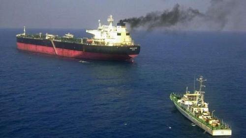 An explosion and fire in a ship container carrying chemicals in Sri Lanka