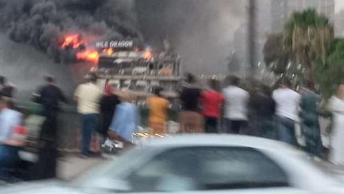 Control of a fire broke out in Nile Steamer near the university bridge
