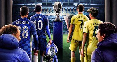 Official formation of the European Super Cup between Chelsea against Villarreal