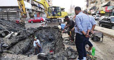 Giza Governorate announces the completion of the repair of water pipe on Sudan Street