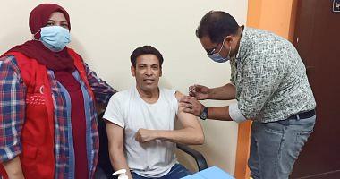 Photos of Saad alSaghir receives Corona vaccine in Sharqia