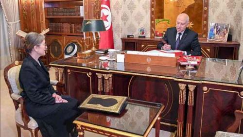 Tunisian government ministers are sworn in before Qais Said