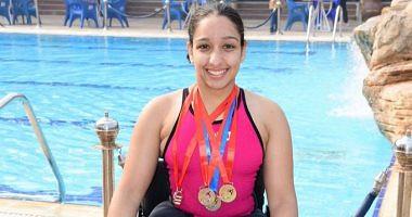 Aya Ayman Ends a 50meter race in the 13th place in the Paralympic Games