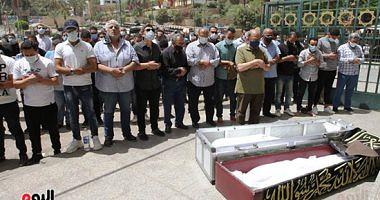 Nadia Mustafa and Hashham Hanafi participate in the funeral of Maher Al Attar