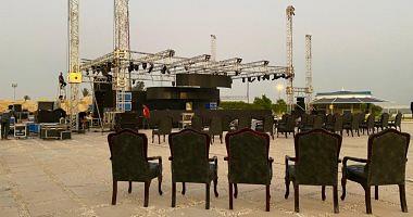 The final preparations for the opening ceremony of the Ismailia Festival