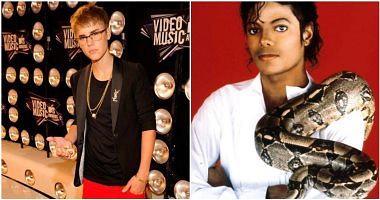 The day of the snake celebrities Imanwa is breeding of Michael Jackson Justin Bieber