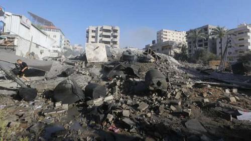 Arabic killed two people in an accidental explosion in the location of Qassam Brokers in Gaza