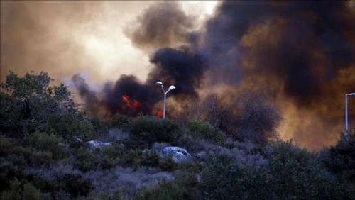 The outbreak of huge fires in several Israeli cities due to warm wave
