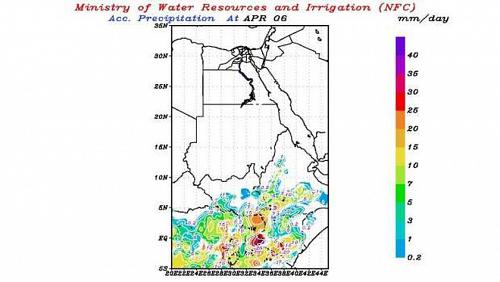 Irrigation relay rainfall on Ethiopian plateau up to 15 mm